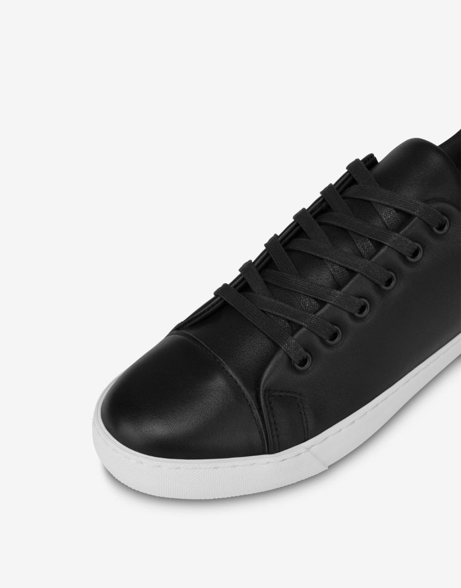 MAXI LOGO CALFSKIN SNEAKERS - 4