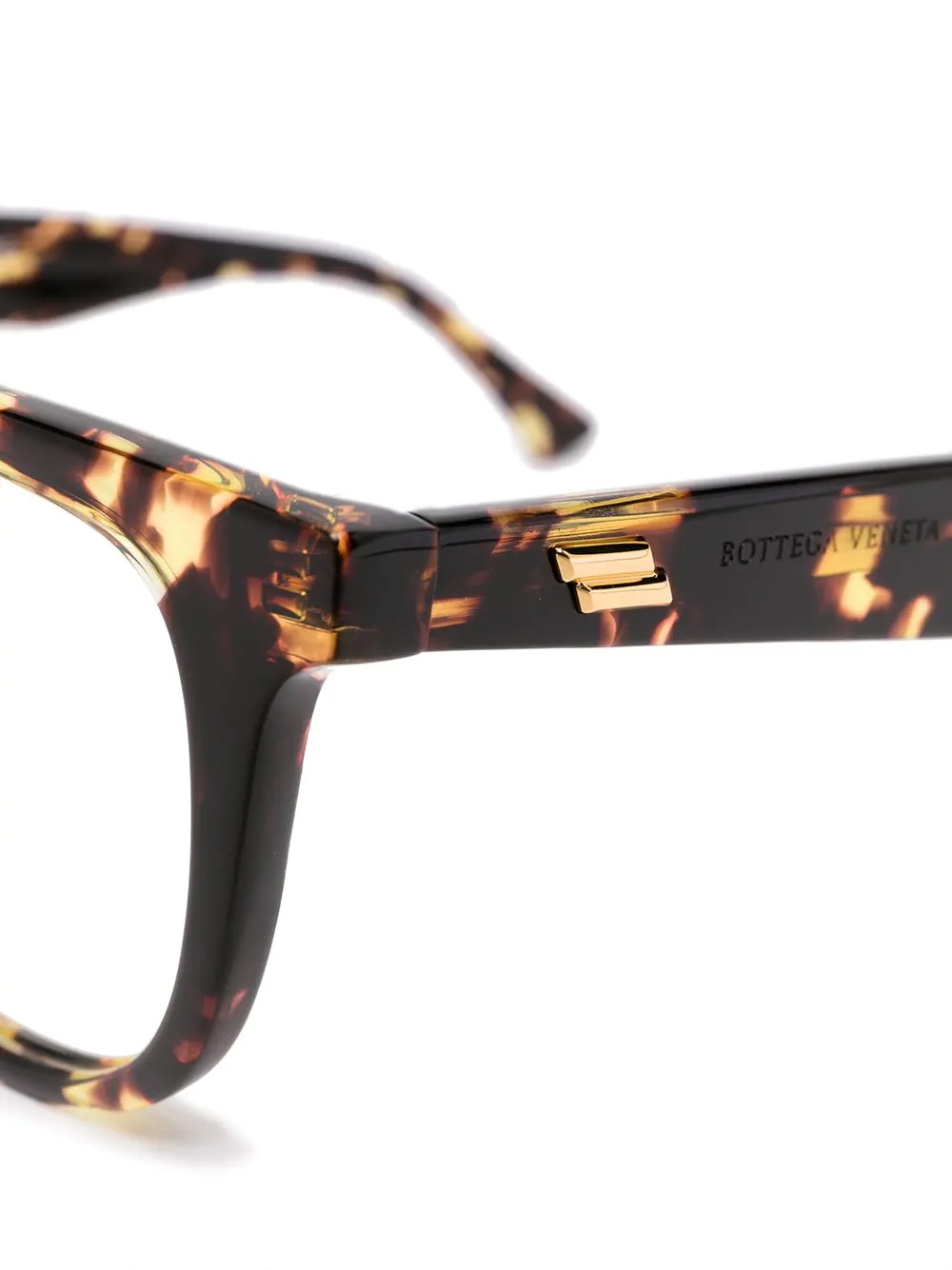 square-frame tortoiseshell glasses - 3