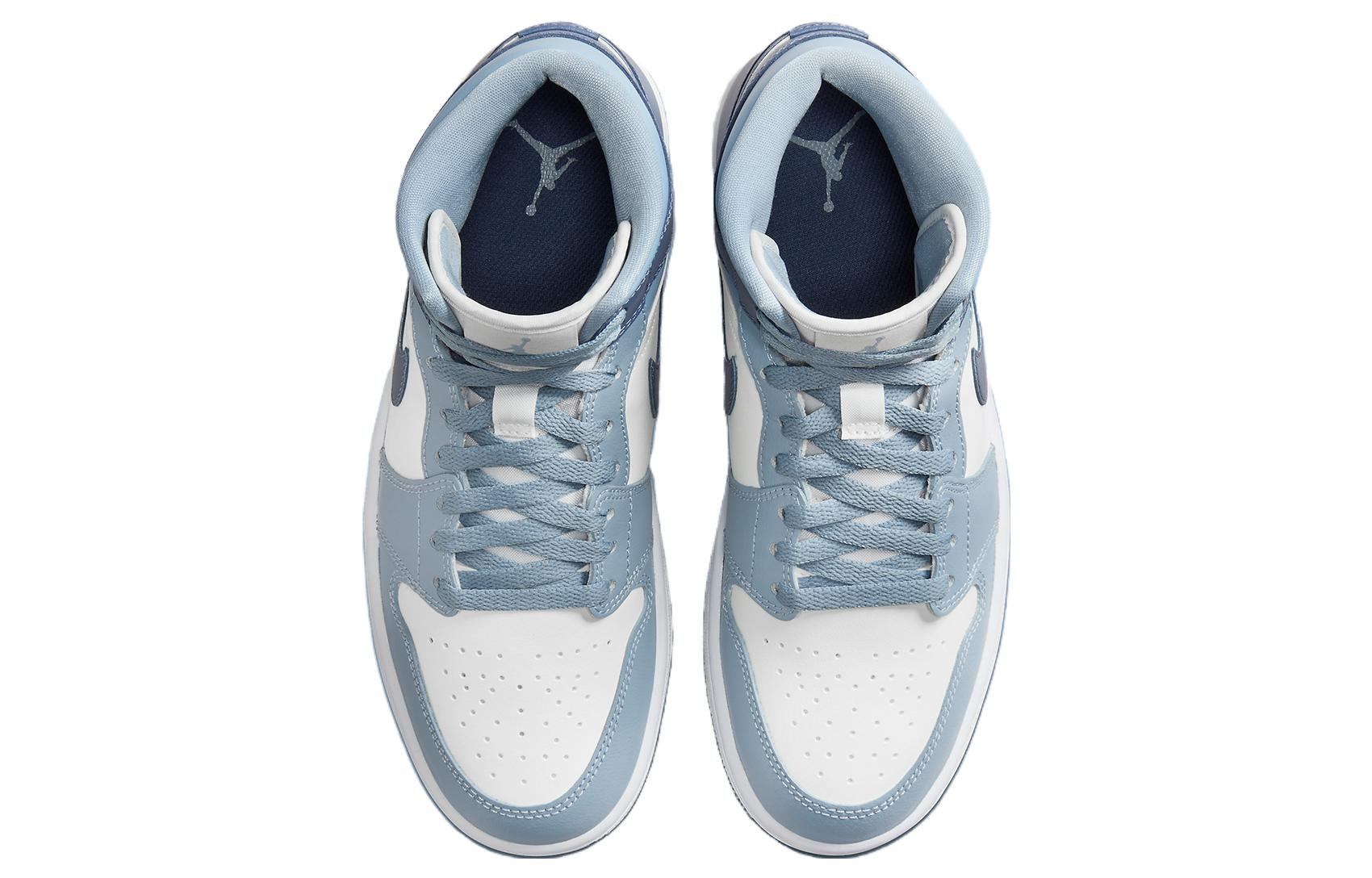 (WMNS) Air Jordan 1 Mid 'Two-Tone Blue' BQ6472-140 - 4