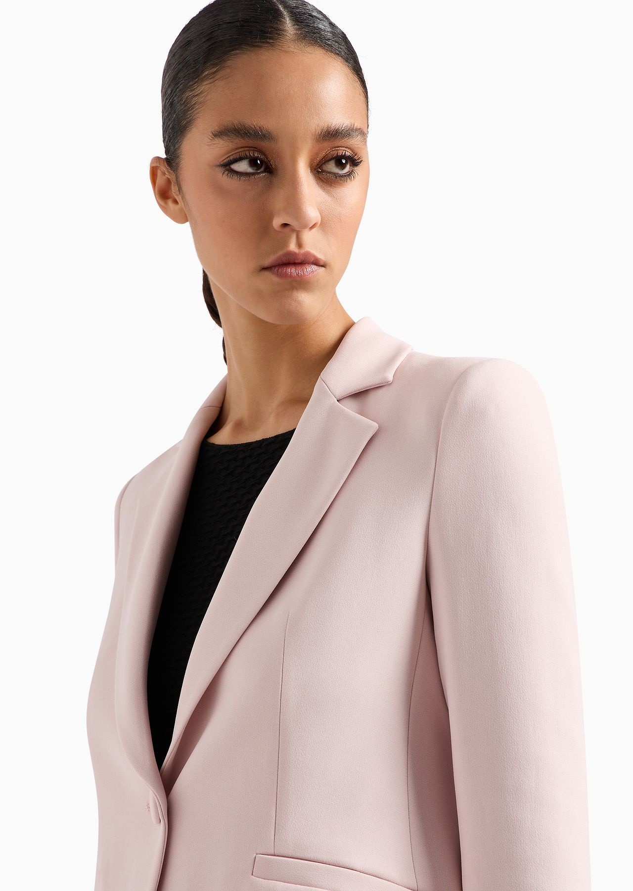 Cady crêpe jacket with lapels - 5