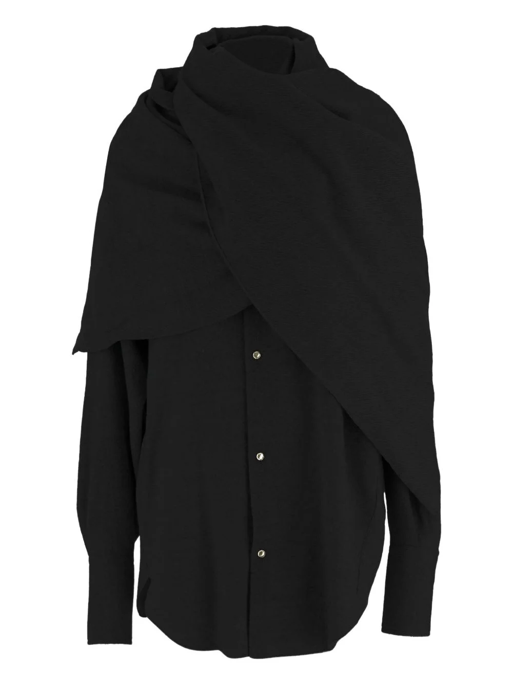 layered wool shirt - 1