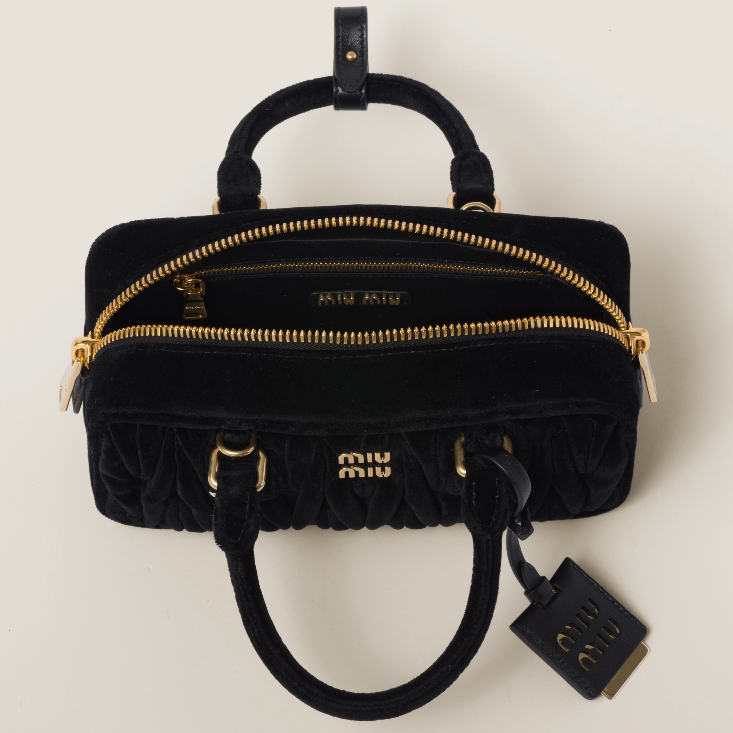 Arcadie Matelassé velvet bag - 5