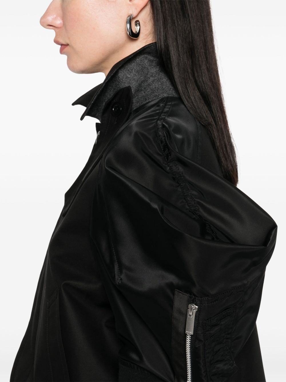 Sacai Women Cotton And Nylon Jacket - 4