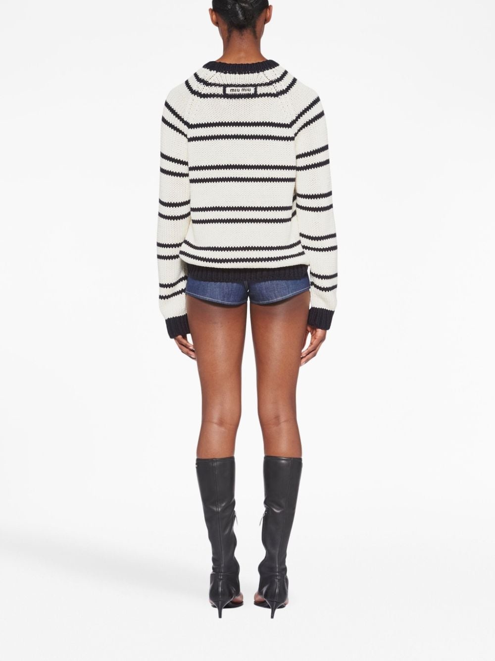 striped cotton jumper - 3