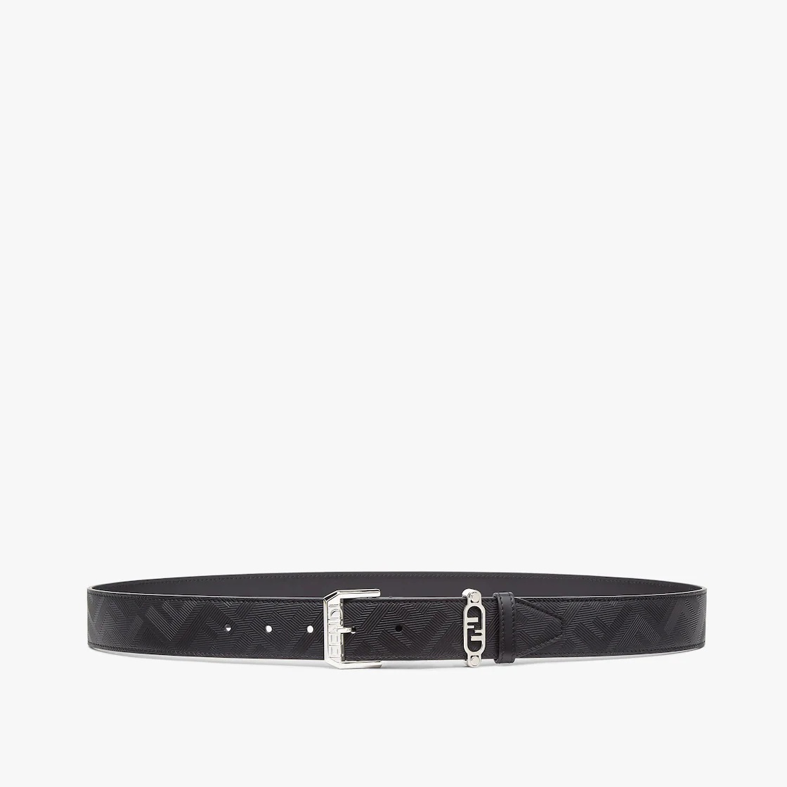 Black leather belt - 1