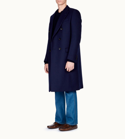Tod's DOUBLE BREASTED COAT IN MIXED WOOL - BLUE outlook