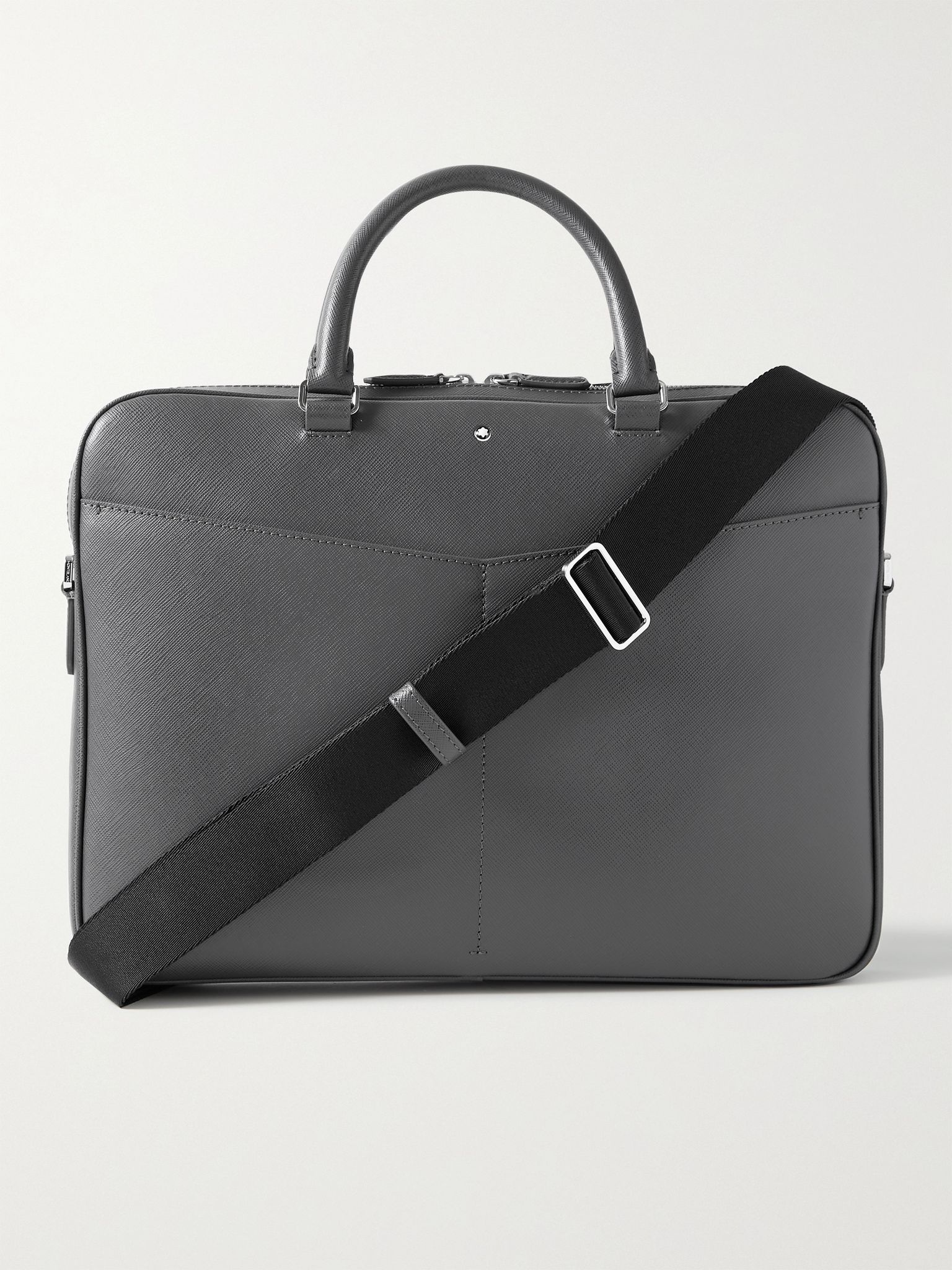 Sartorial Ultra-Slim Cross-Grain Leather Briefcase - 1