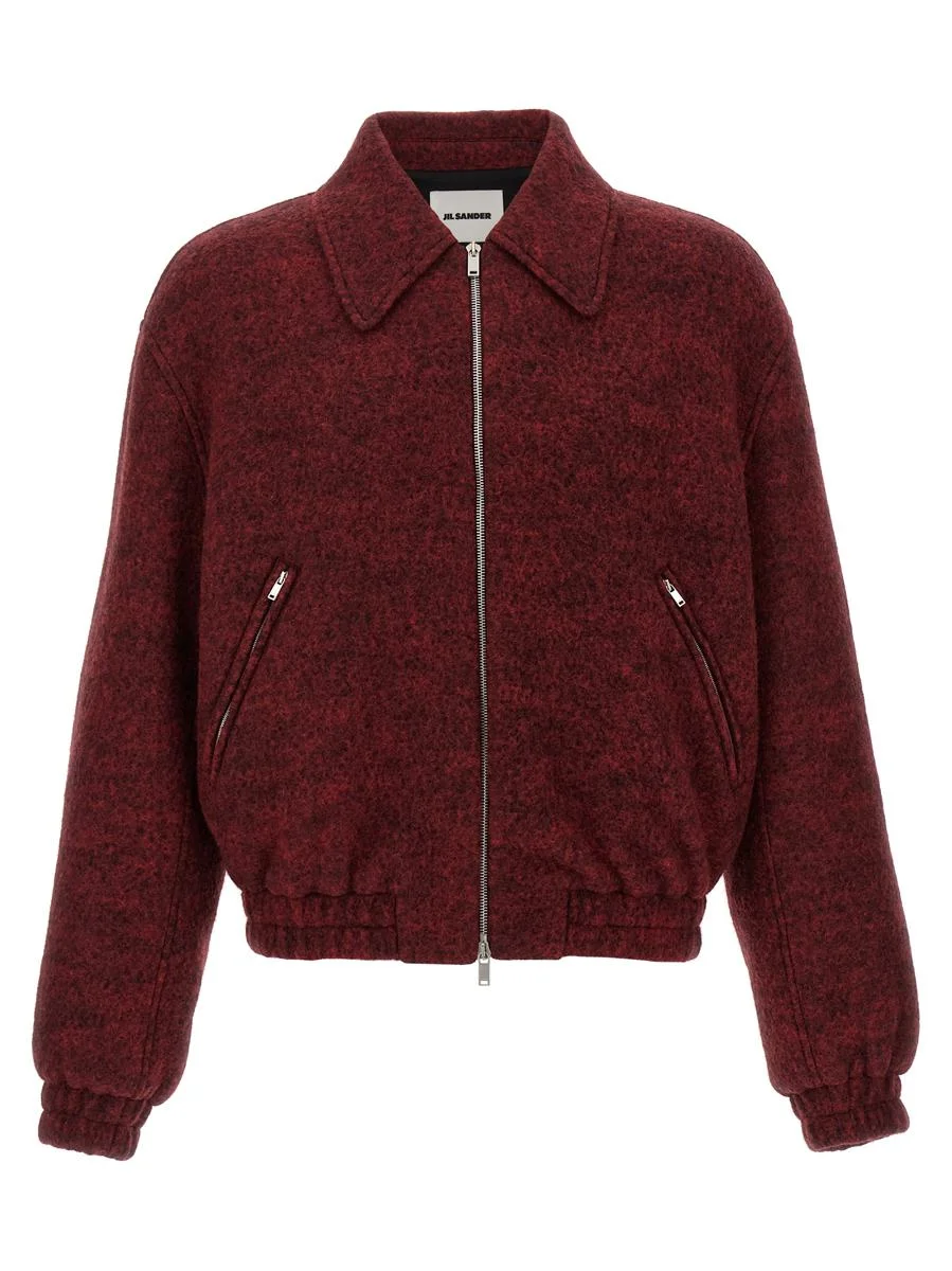 Jil Sander Mélange Wool Bomber Jacket - 1