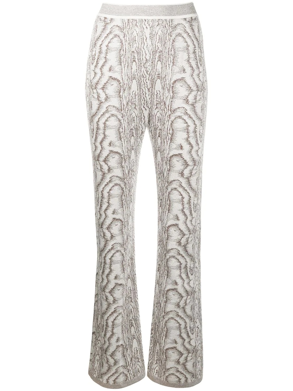 jacquard moiré trousers - 1