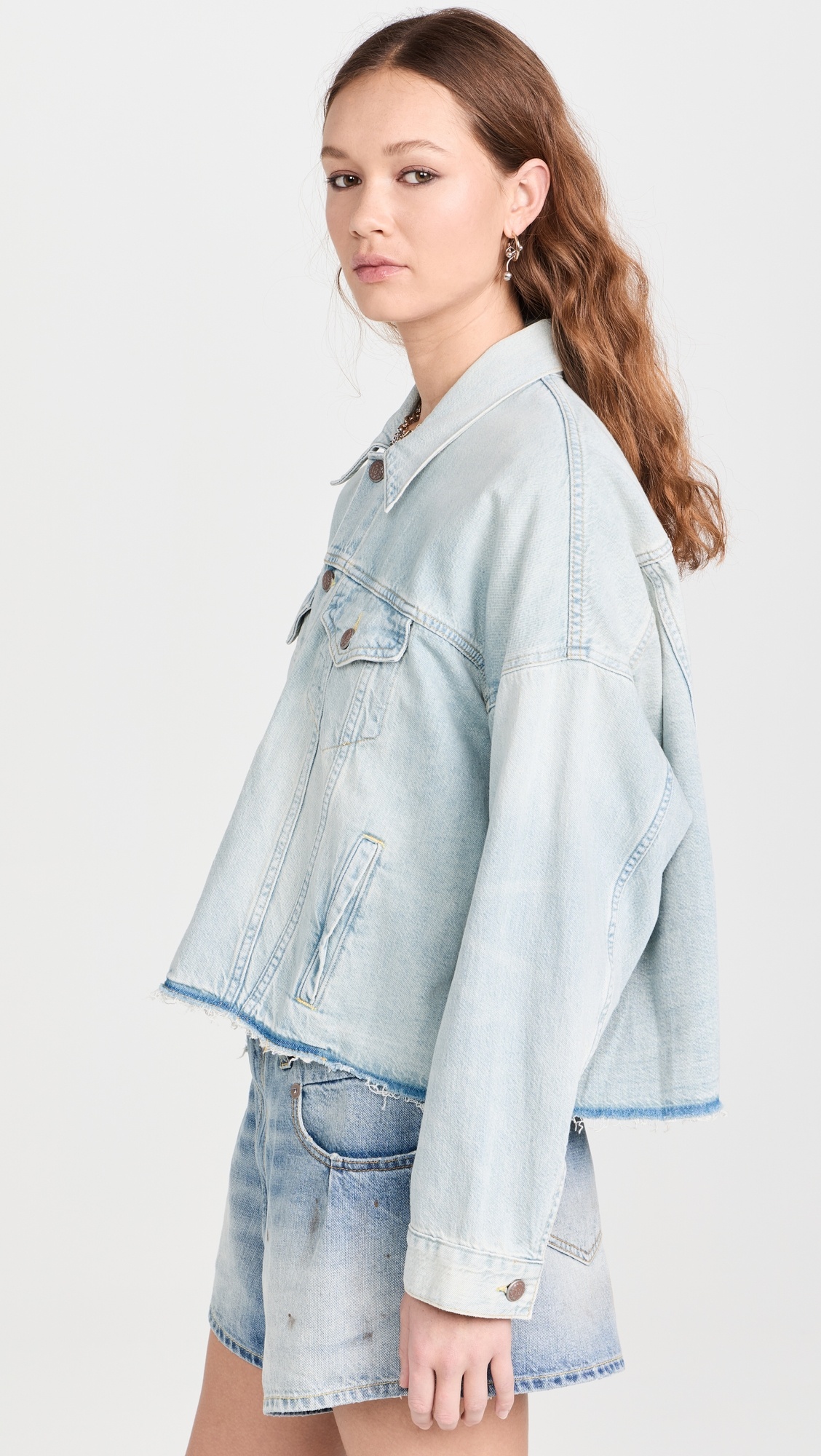 Oversized Cut-Off Trucker Jacket - 3