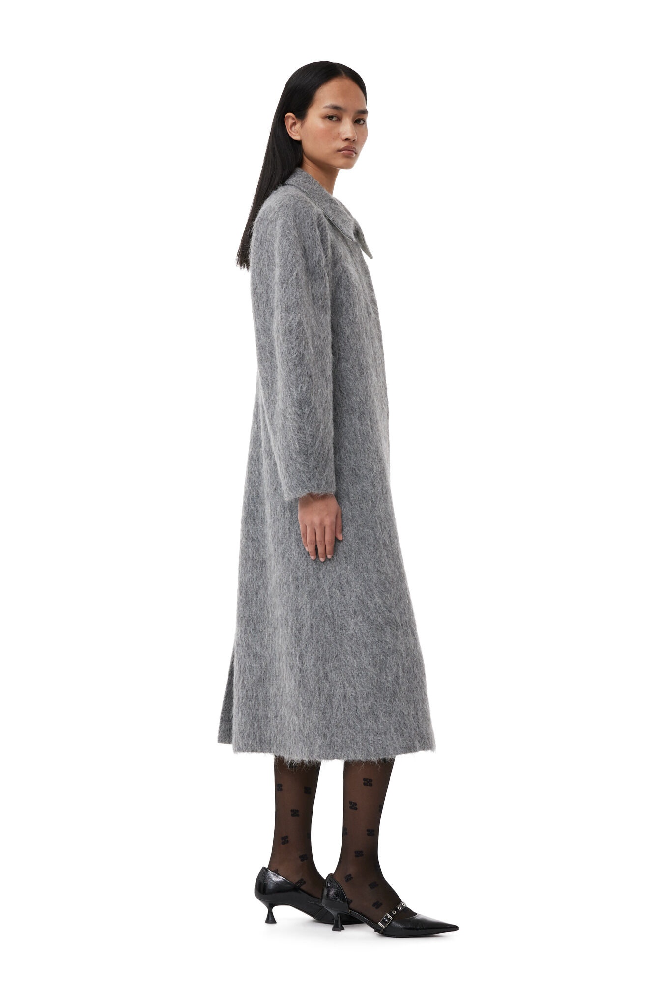ジャケット・アウター GANNI Fluffy Wool Coat 38 Ganni Fluffy Wool Coat - Nautical Blue – Goodhood