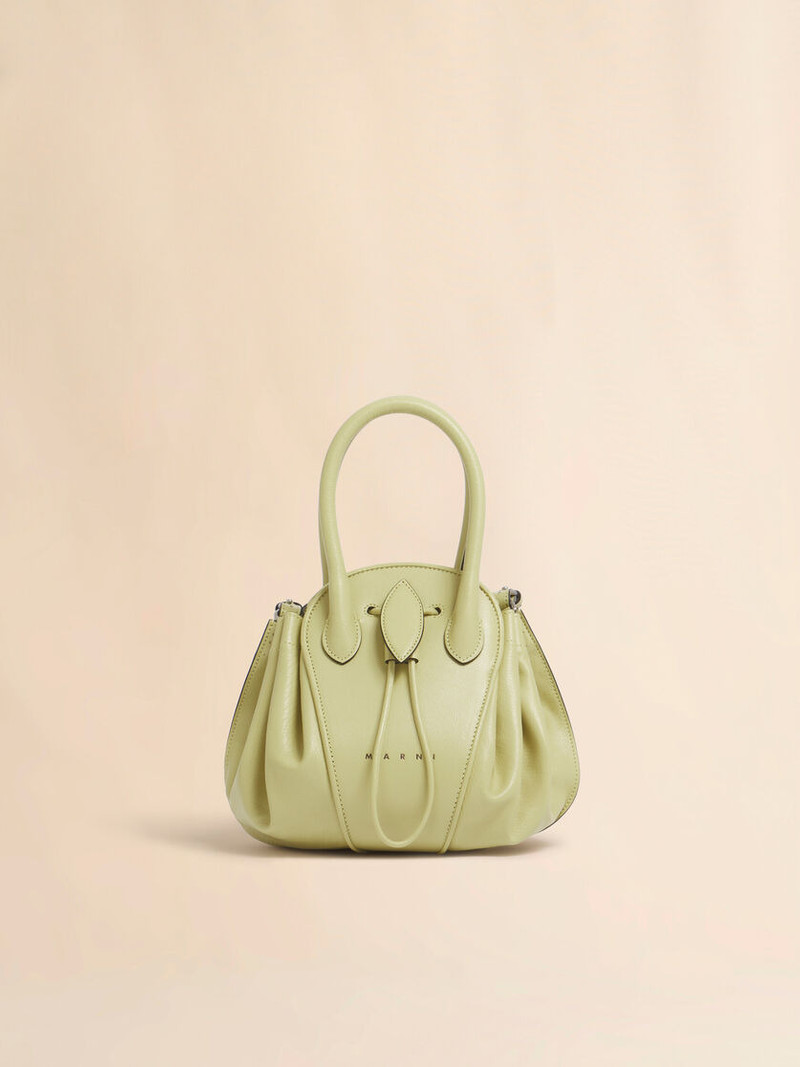 YELLOW LEATHER TULIPEA SMALL HANDBAG 1