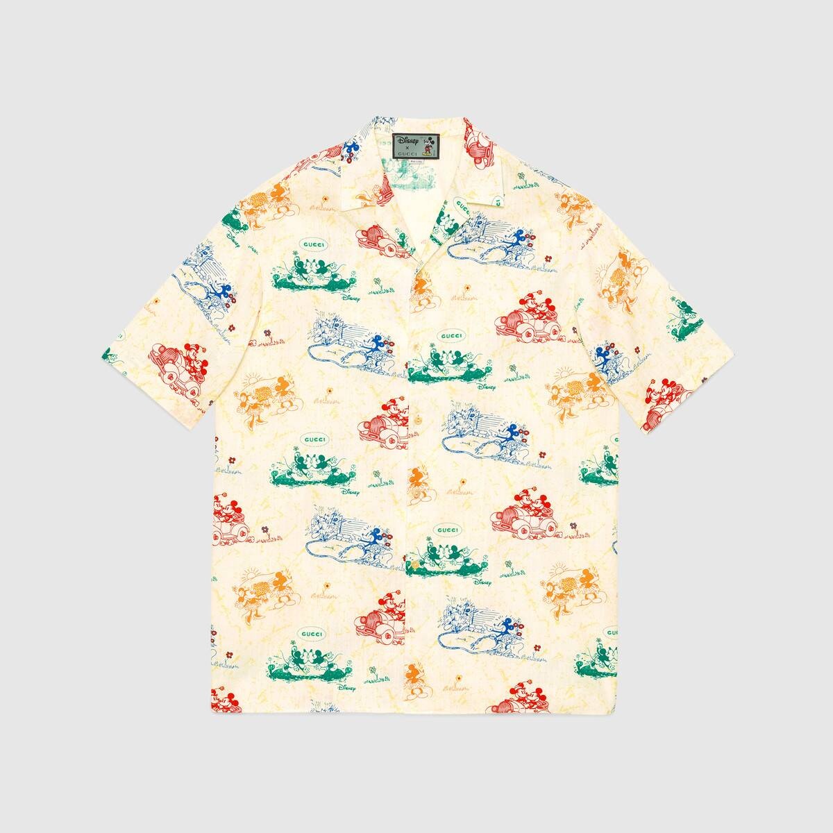 Disney x Gucci oversize bowling shirt - 1