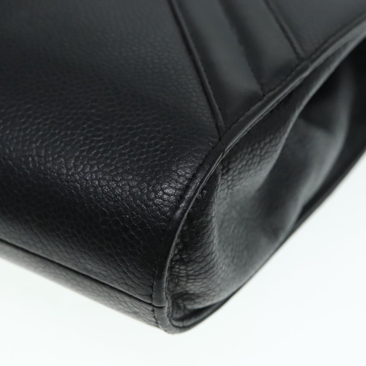 DIOR Hand Bag Leather Black Gold - 8