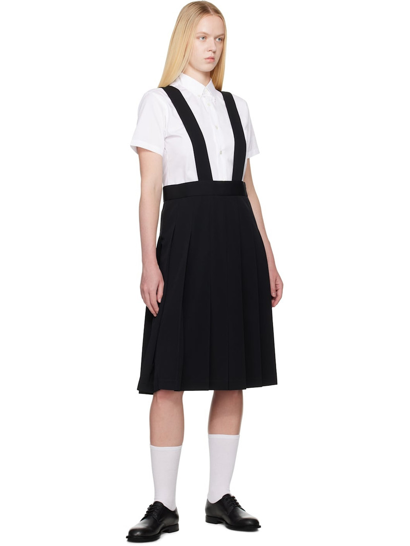 Comme des Garçons GIRL Black Pleated Pinafore Midi Skirt outlook