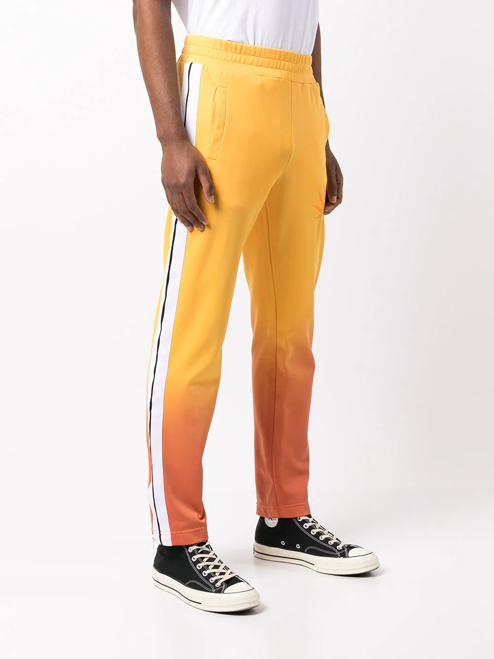 gradient side stripe track pants - 3