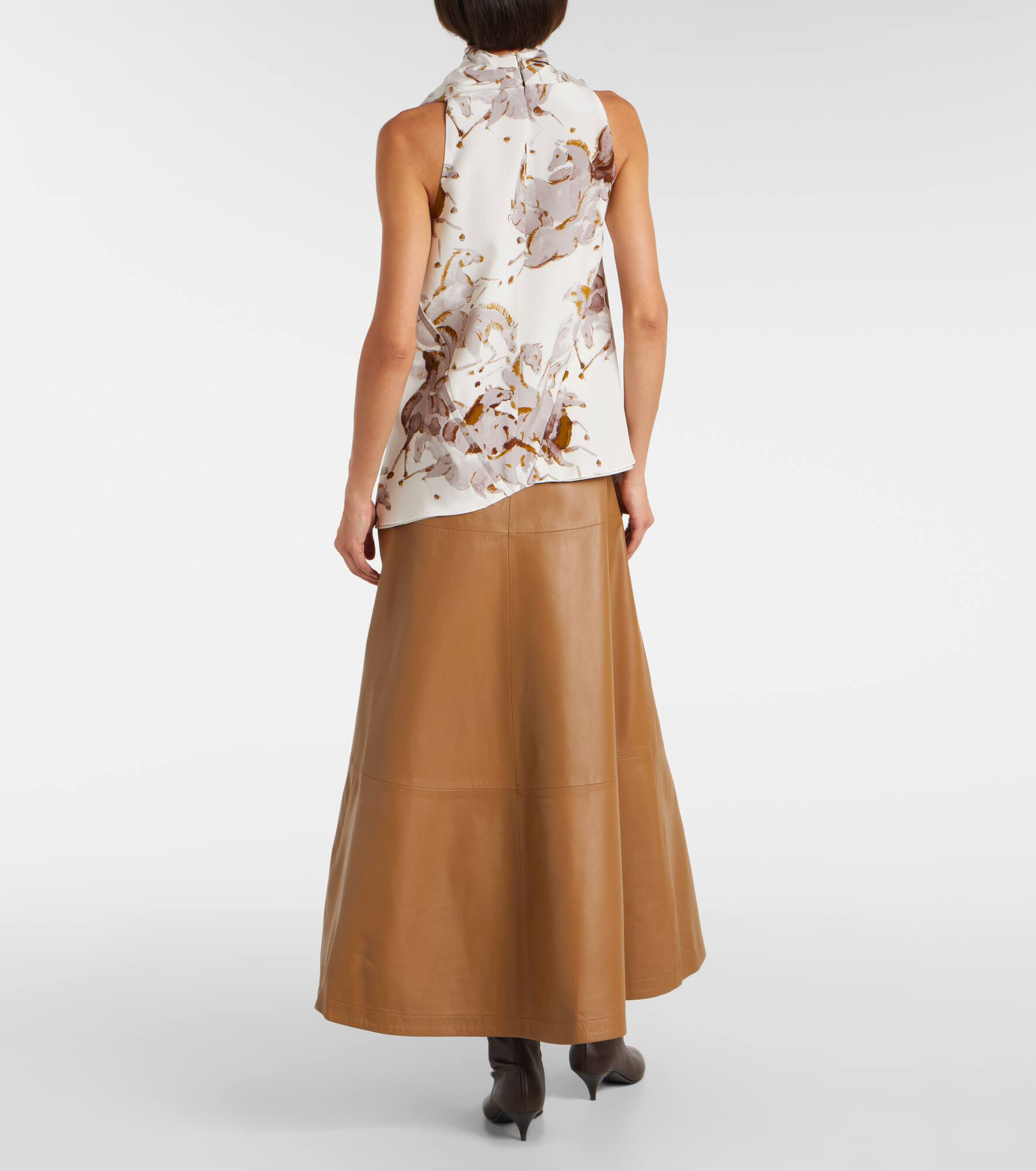 Sleary draped silk top - 3