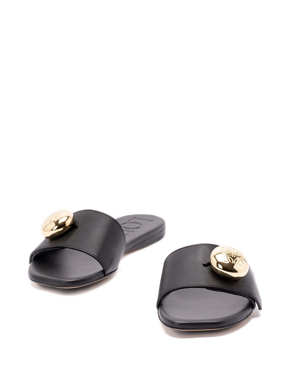 logo flat sandals - 4