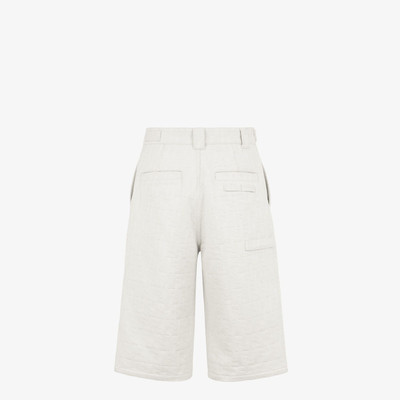 FENDI White canvas Bermudas outlook