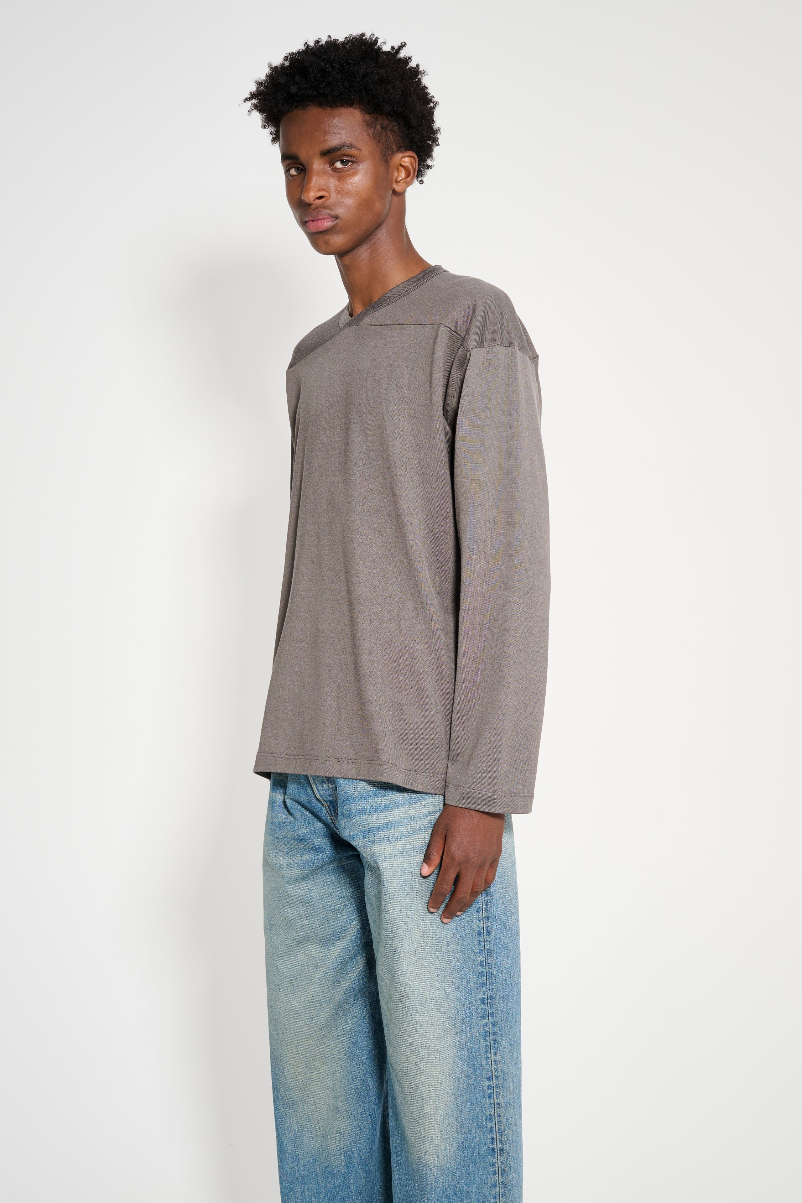 LADY WHITE CO. LS FOOTBALL T-SHIRT GREY OLIVE - 2