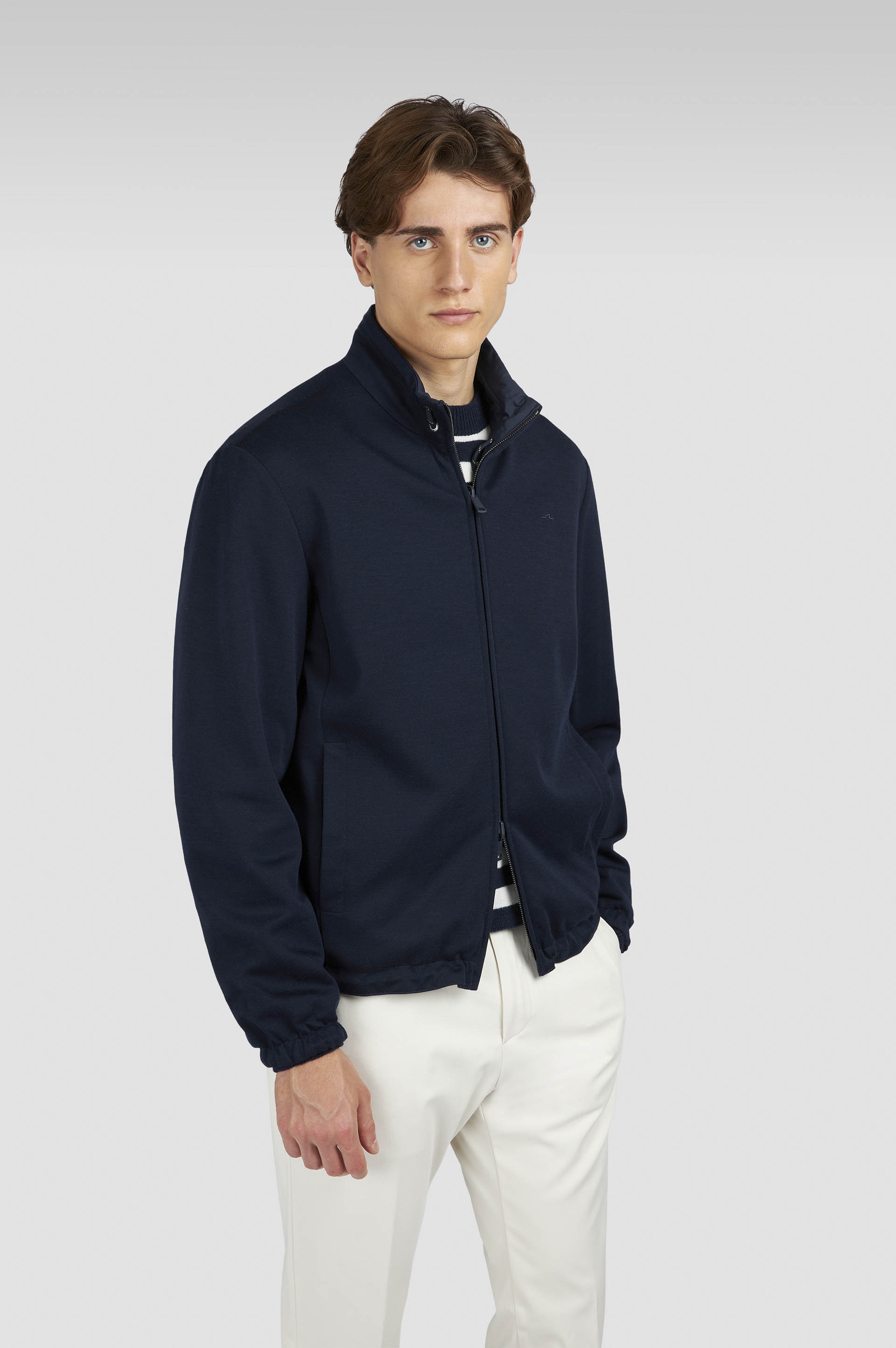 REVERSIBLE BLOUSON IN WOOL, SILK, AND MICROFIBER - 8
