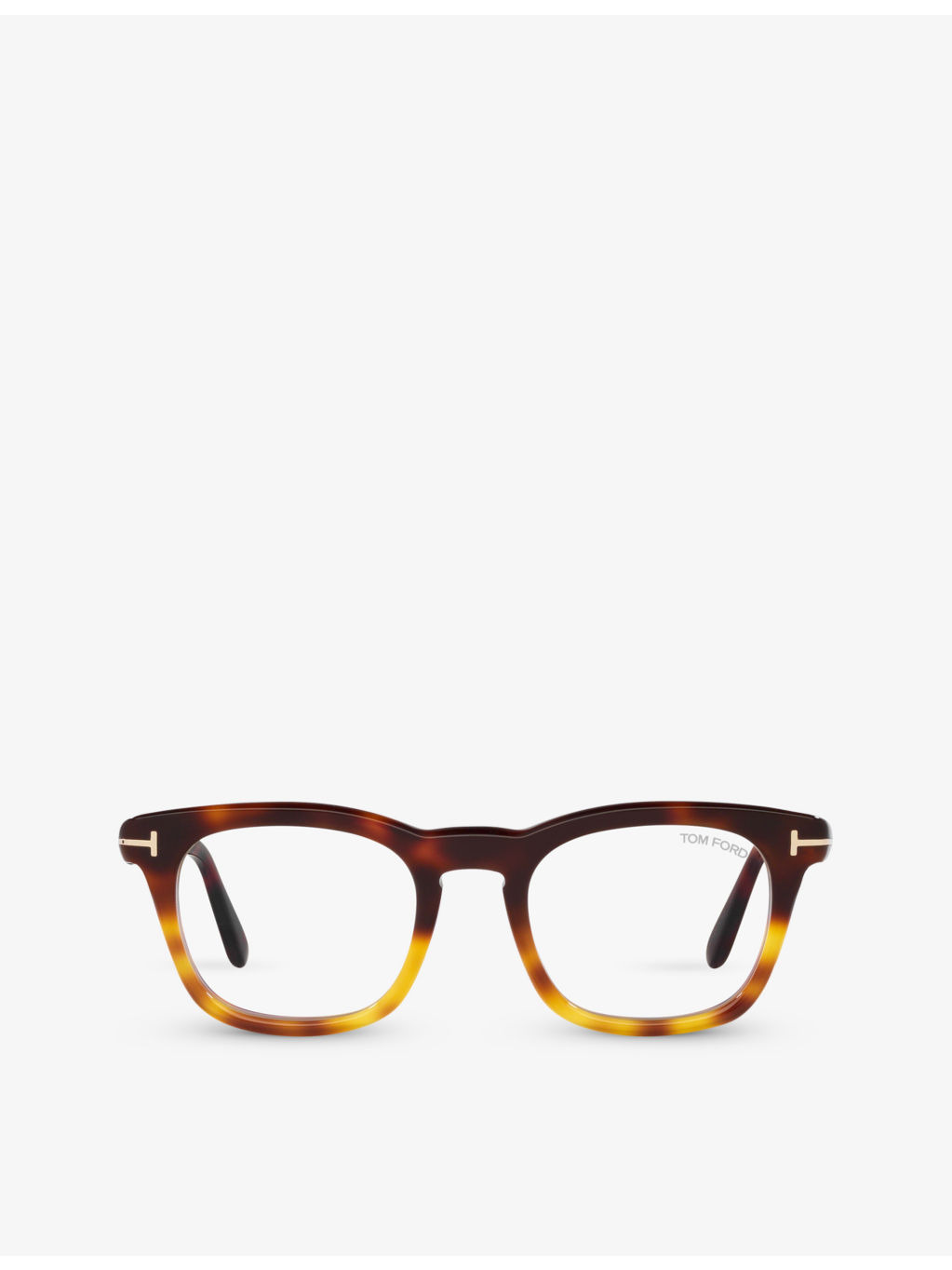 FT5870 rectangle-frame tortoiseshell acetate optical glasses - 1