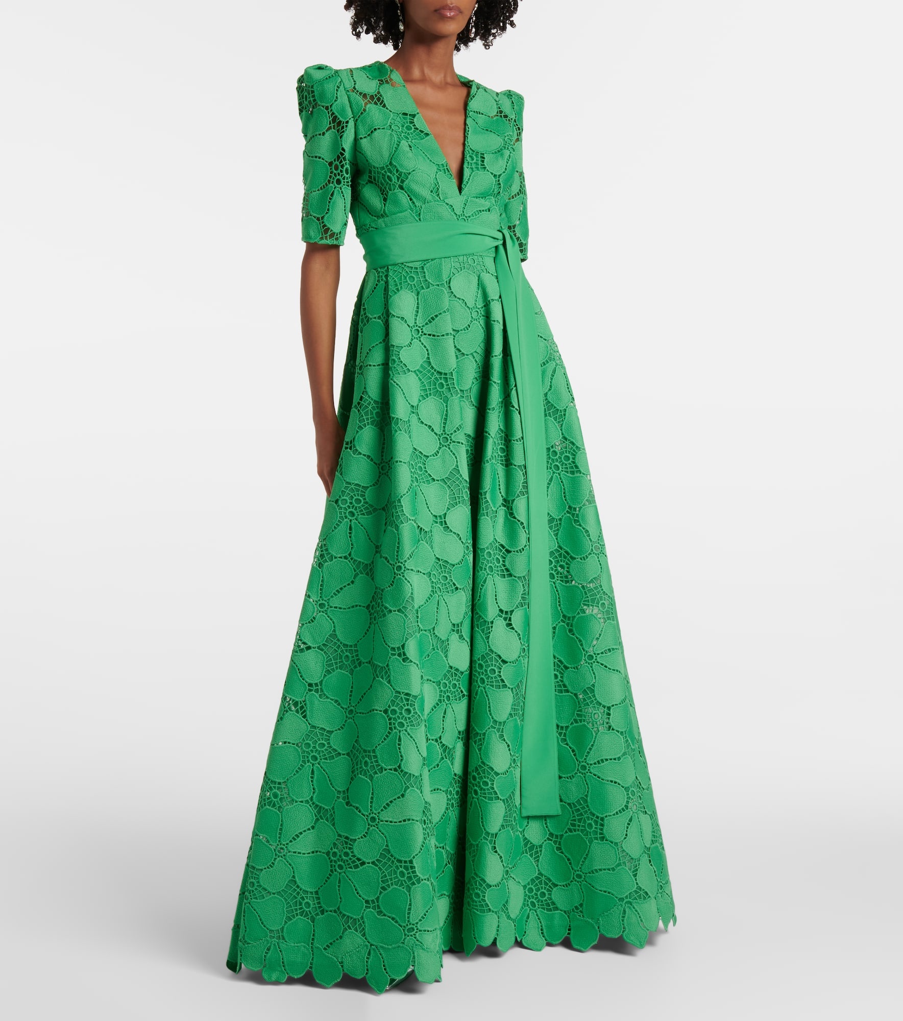 Macramé belted gown - 2