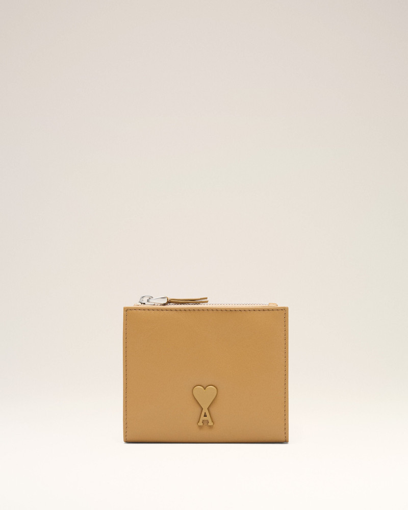 YELLOW COWHIDE LEATHER VOULEZ-VOUS FOLDED WALLET 1