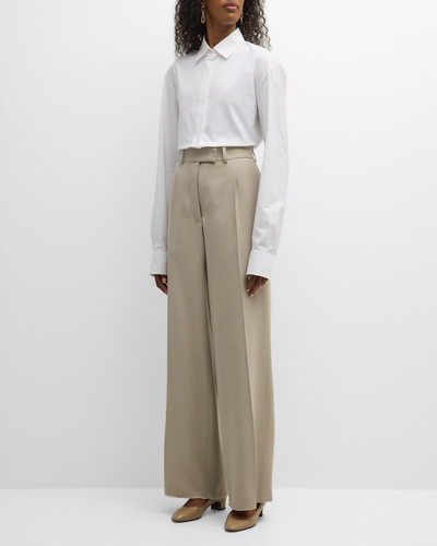 The Row Roan Pleated Wide-Leg Trousers outlook