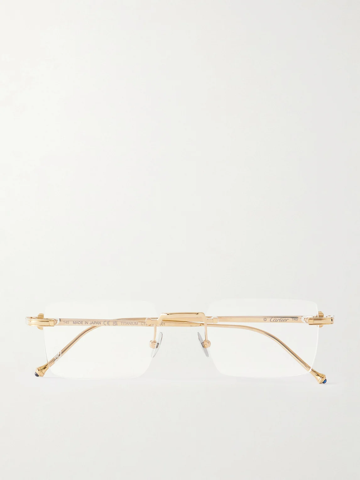Pasha Square-Frame Gold-Tone Glasses - 1