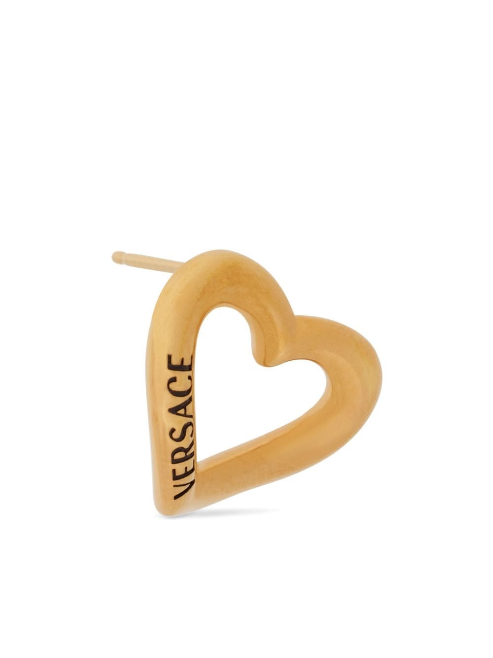 logo-print heart-motif earrings - 2