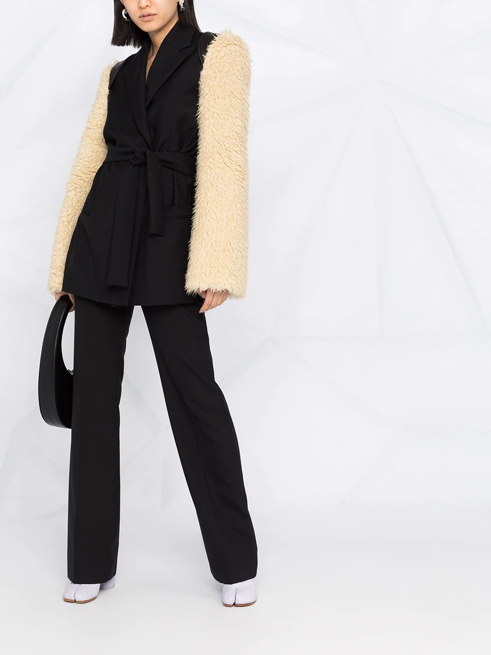 detachable faux-shearling sleeves - 2