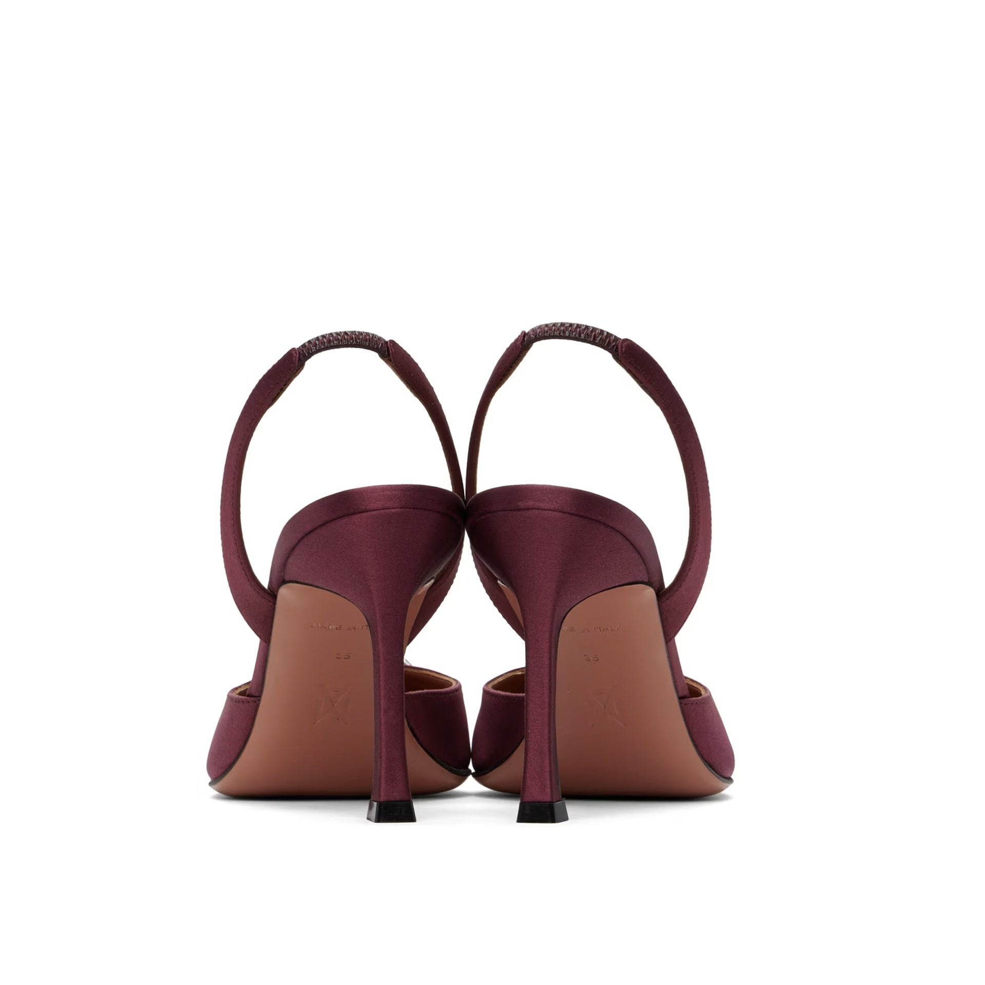 Amina Muaddi Camelia Sling 90 Satin Pumps Women - 3