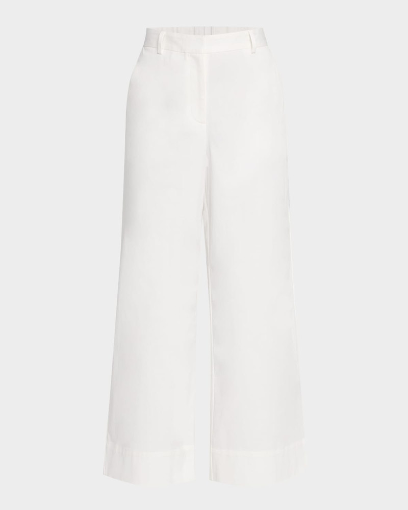 Cropped Organic Cotton Twill Trousers 1