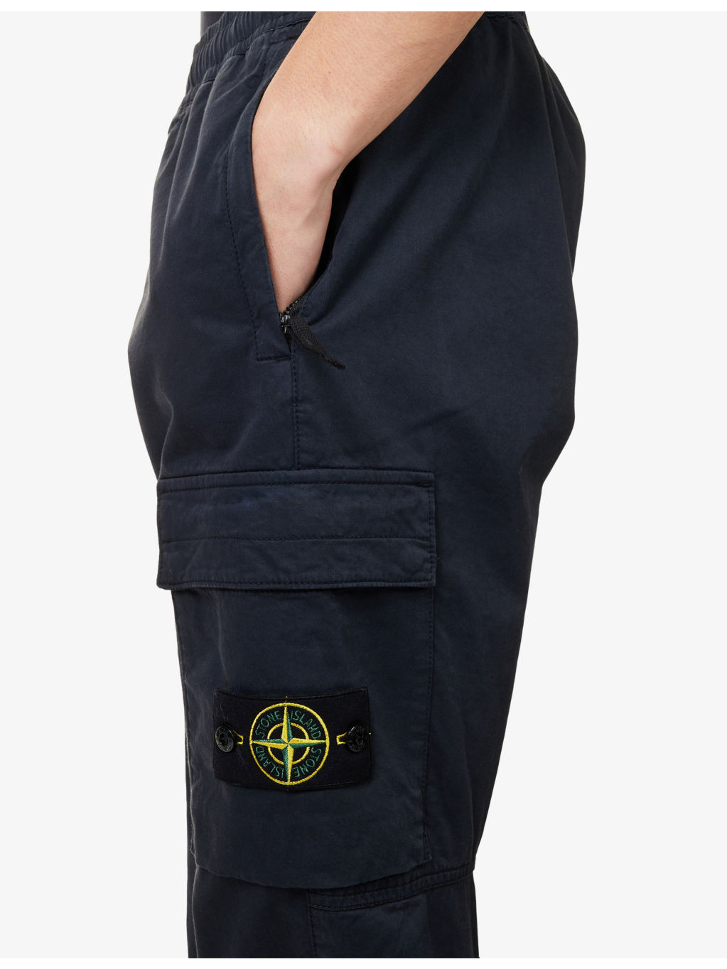 Drawstring Tapered-leg Stretch-Cotton And Wool Trousers - 5