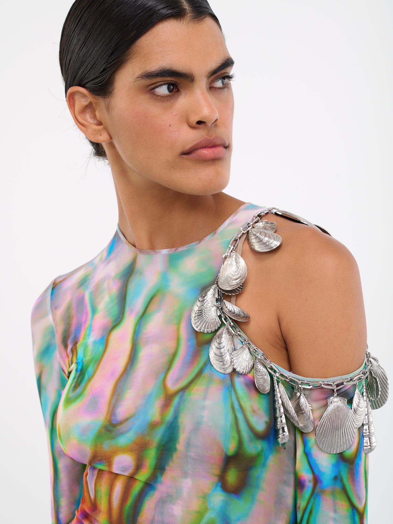 Mother Of Pearl Shell Mini Dress - 5