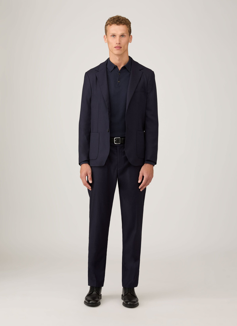 Sunspel Sea Island Cotton Knit Long Sleeve Polo Shirt outlook