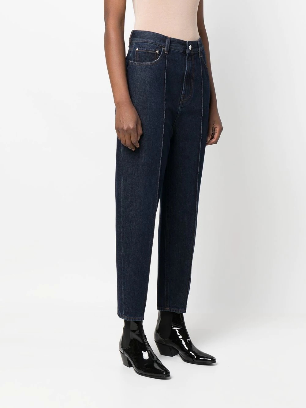 high-waist cropped jeans - 3