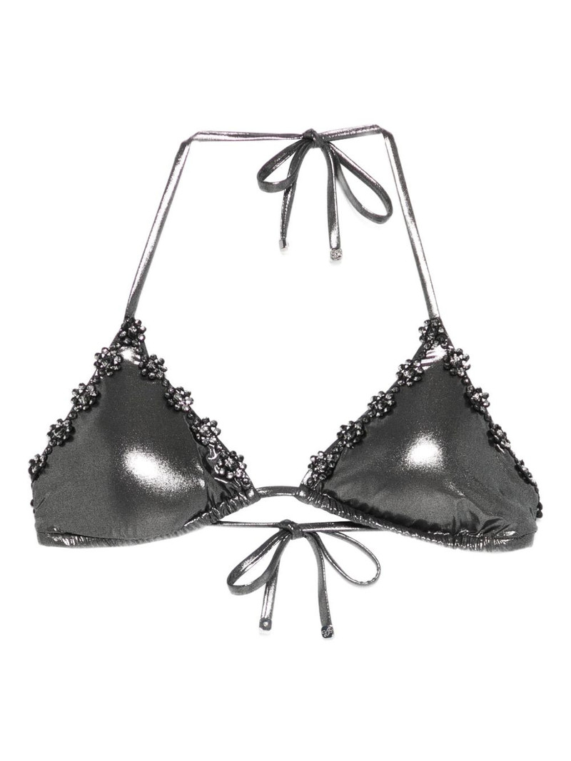 flower-embellished bikini top 1
