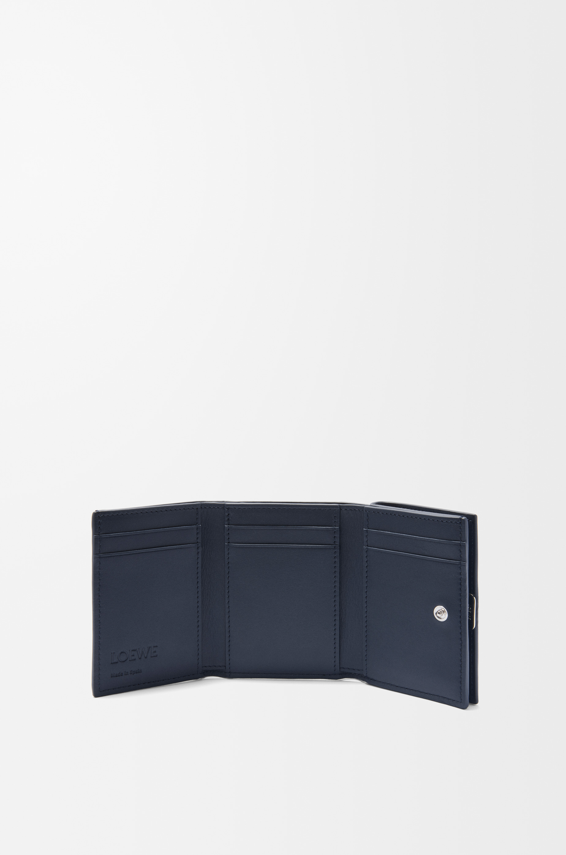 Puffer Anagram trifold wallet in shiny nappa calfskin - 2