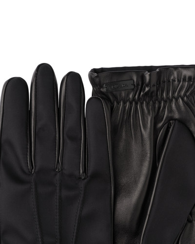 Prada Fabric and leather gloves outlook