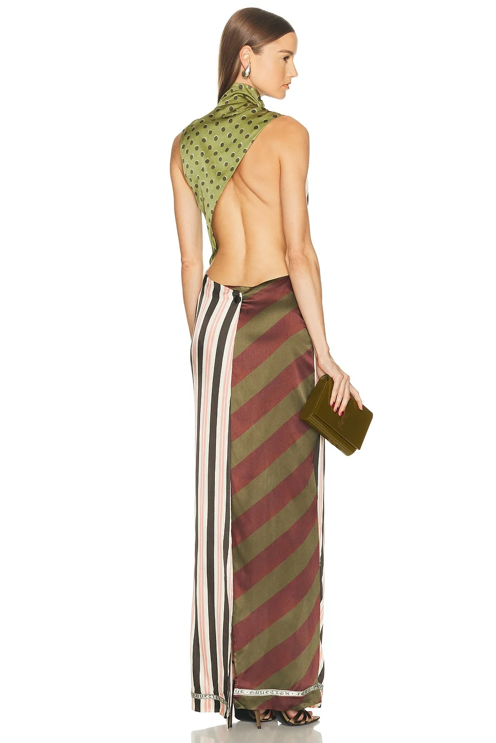 Patchwork Long Sleeveless Dress - 1