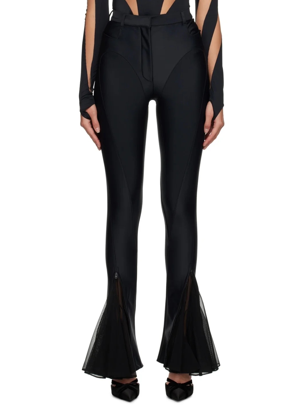 Black Flared Trousers - 1