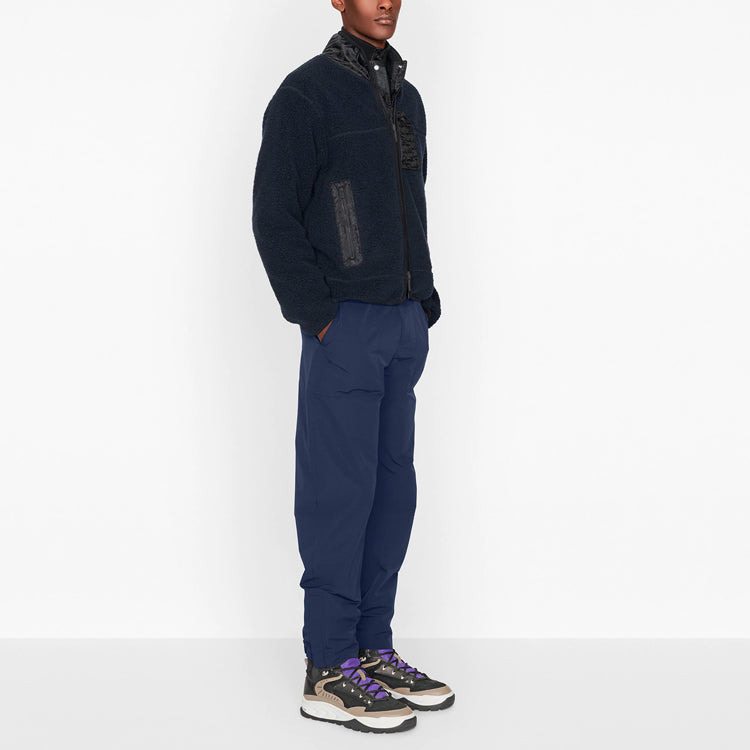 DIOR SS21 Logo Print Casual Hooded Sweatshirt For Men Blue 113J405A0678_C585 - 5