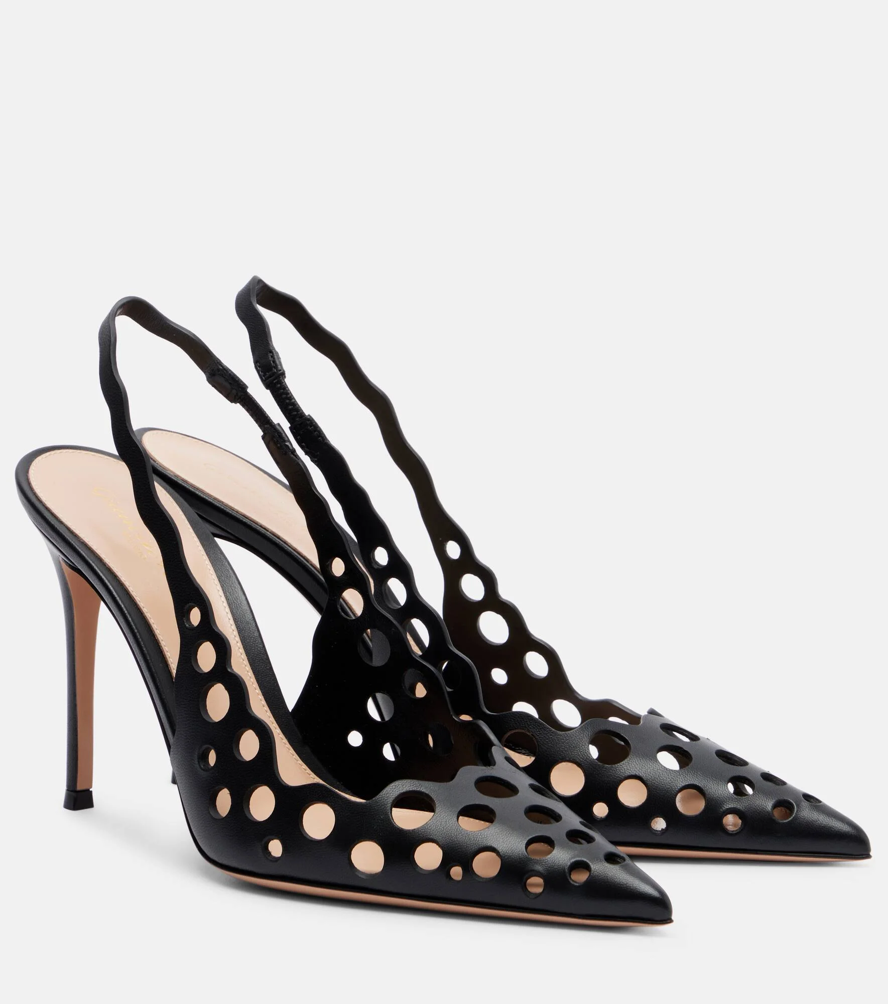 95 leather slingback pumps - 1
