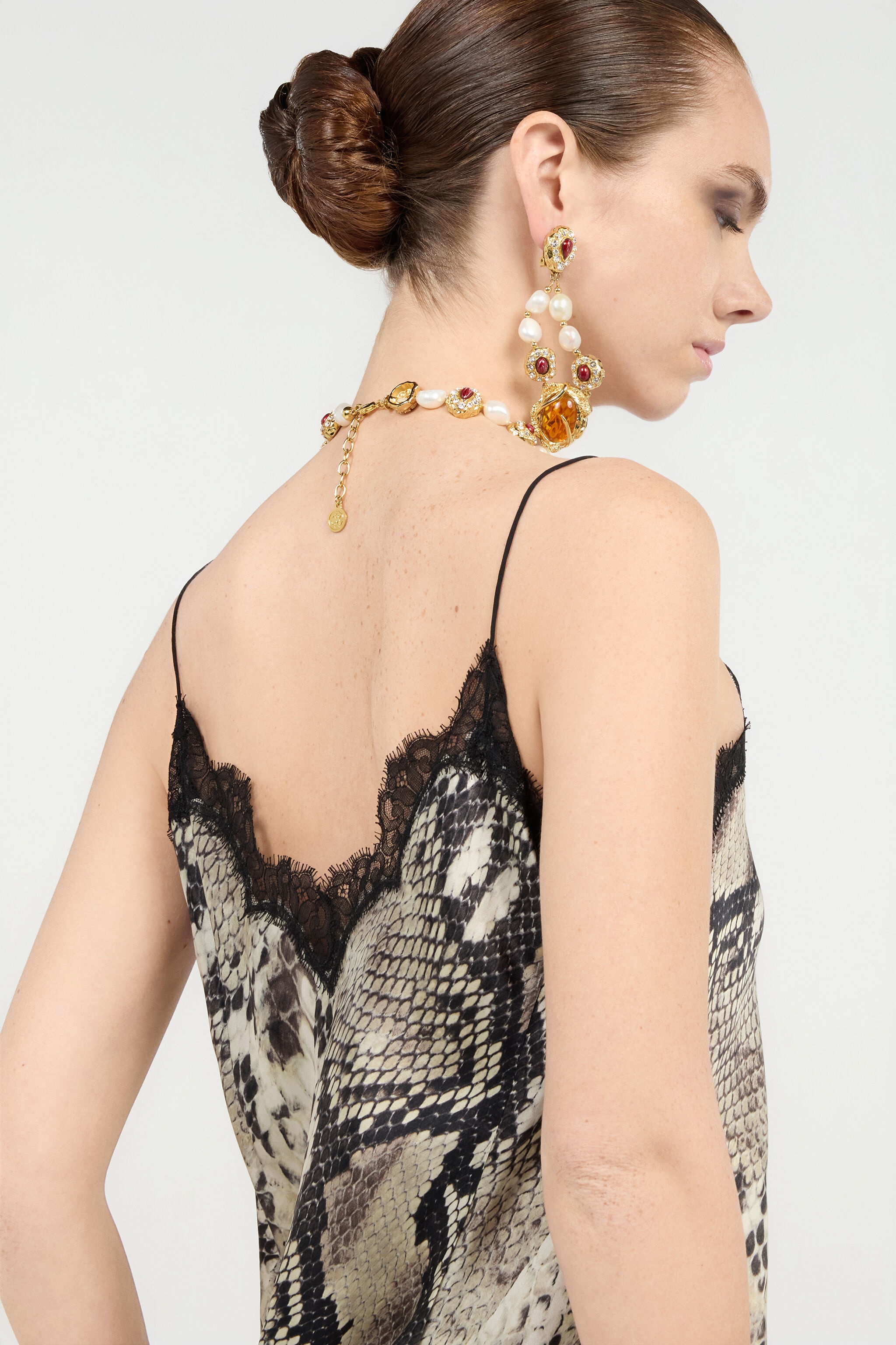 Silk Top with Python Print - 7