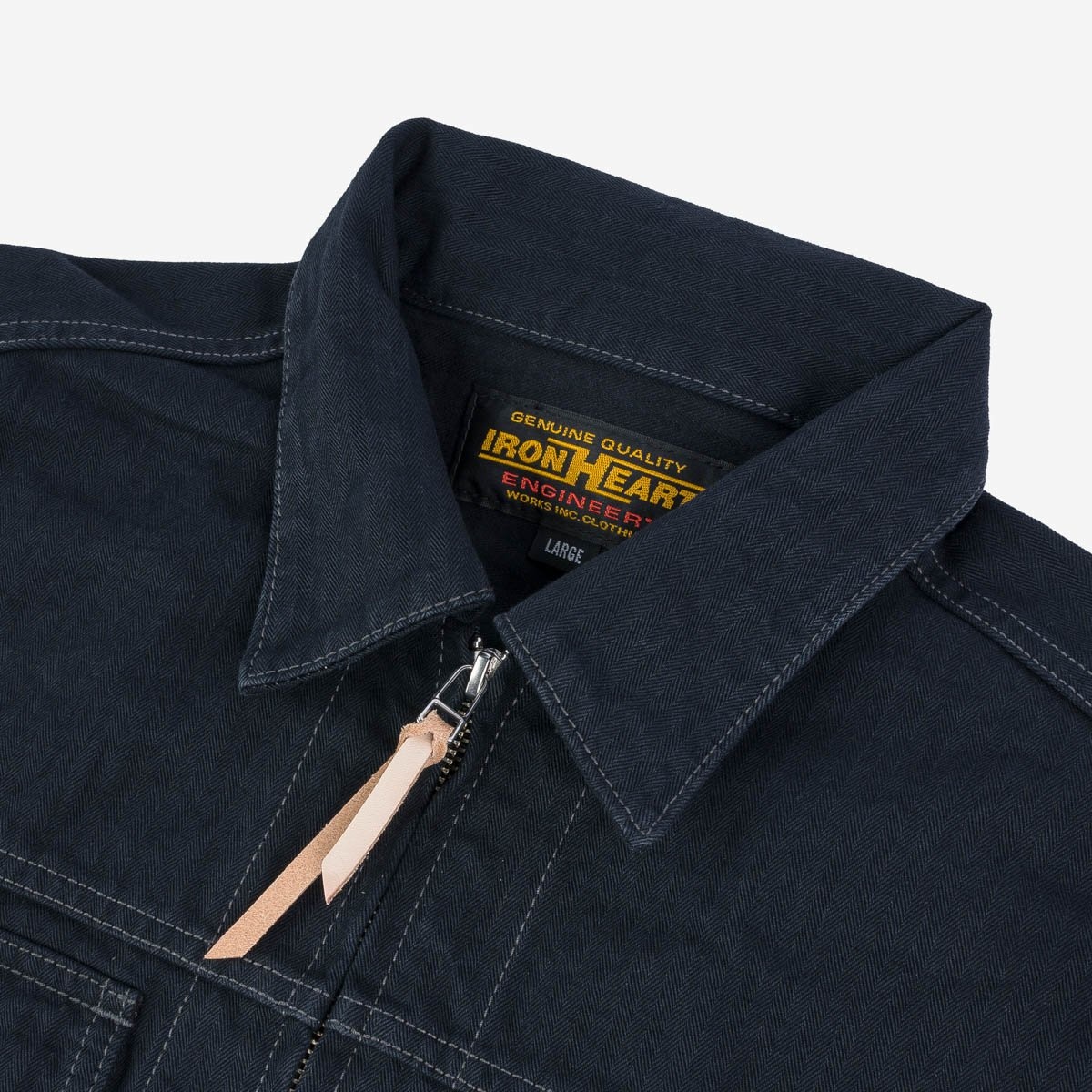 IHJ-124-BLK 10oz Herringbone Work Jacket - Black - 7
