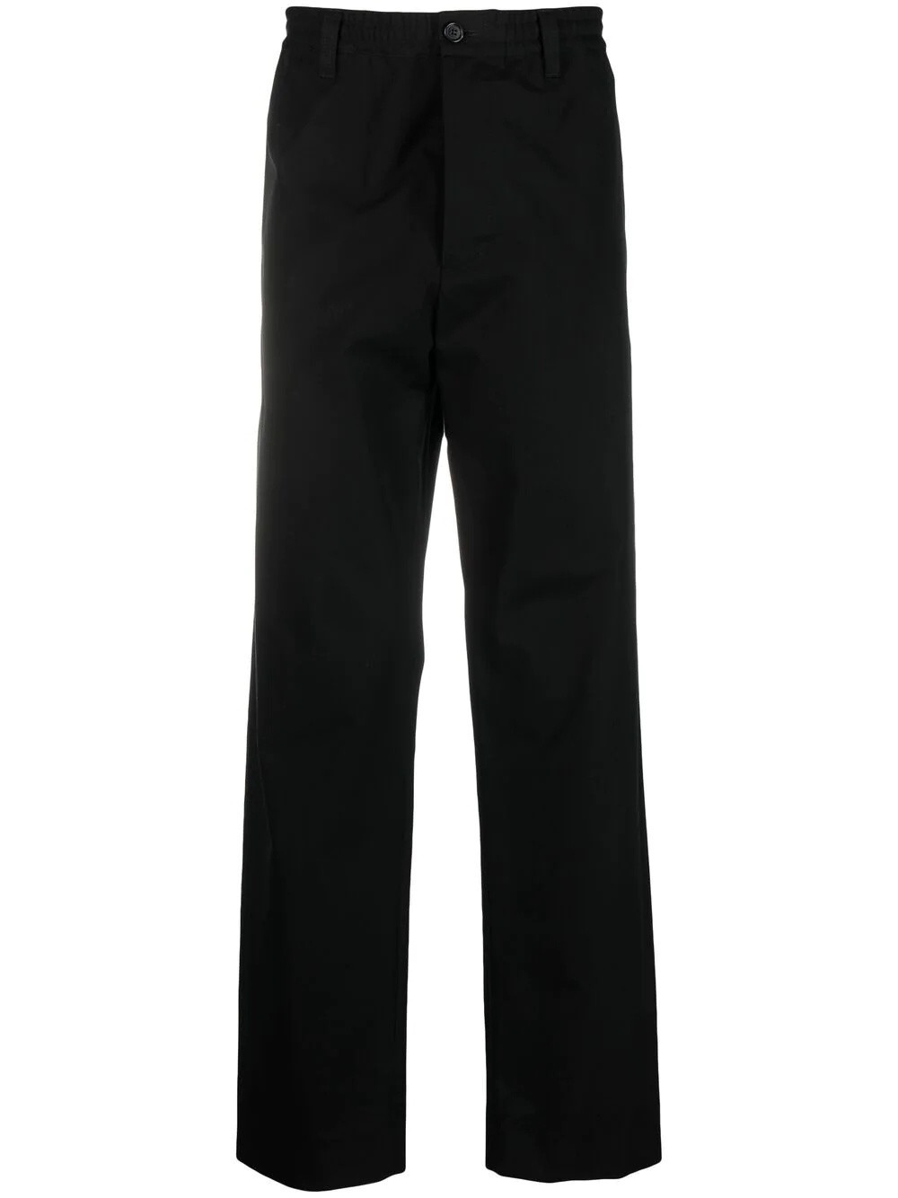 straight-leg cotton trousers - 1