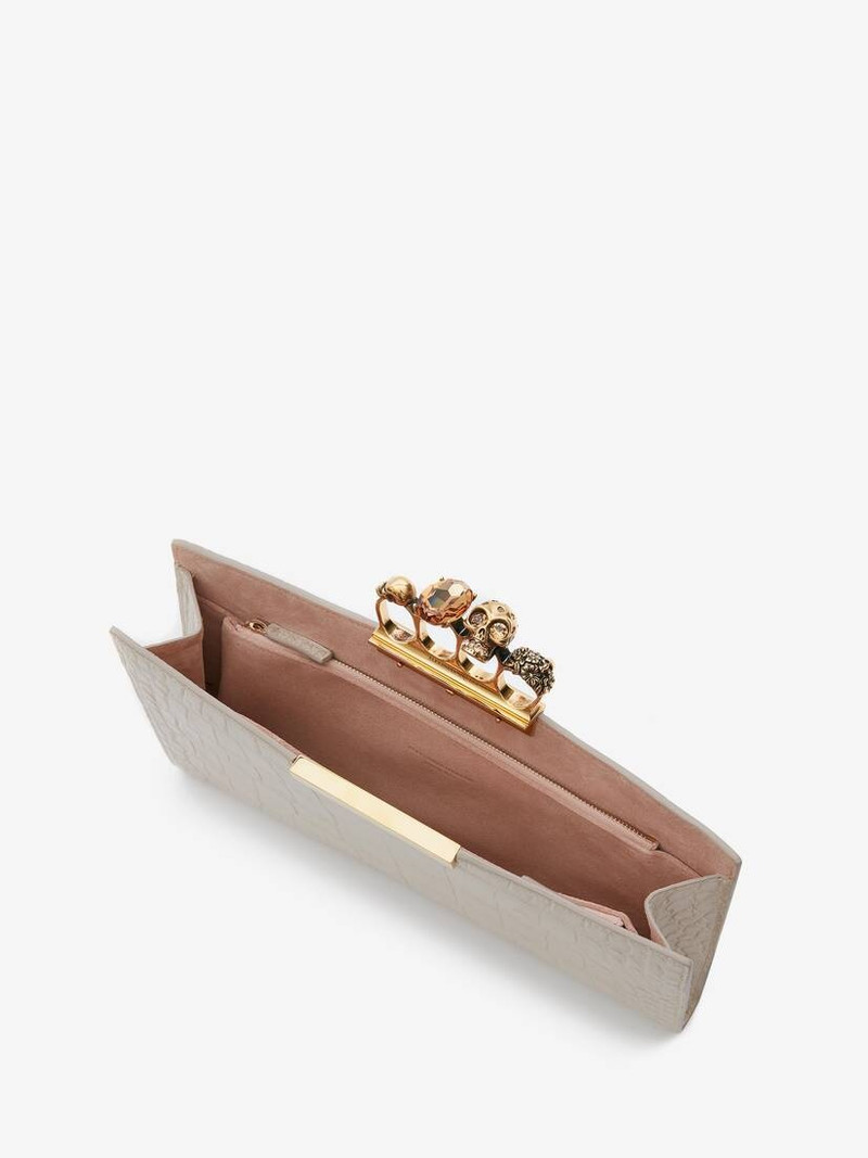 Jewelled Flat Pouch in Ivory 4