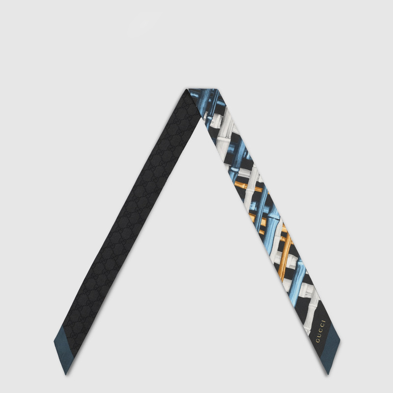 GUCCI Printed silk twill ribbon outlook